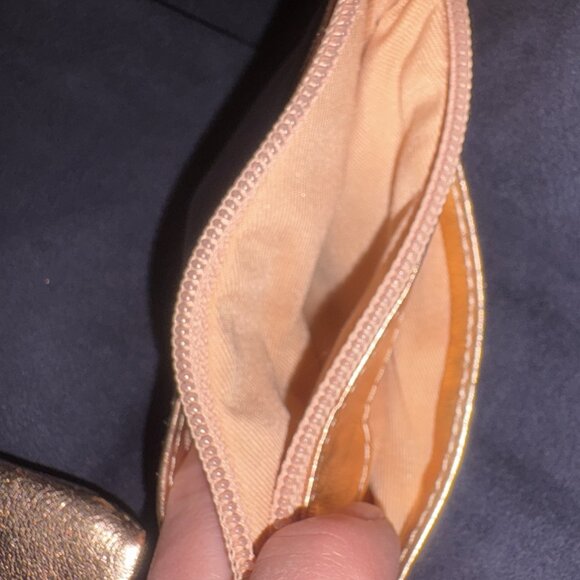 Lodis Clutch and Lodis Card Key Holder Metallic Gold Hardware NWOT - Picture 7 of 10